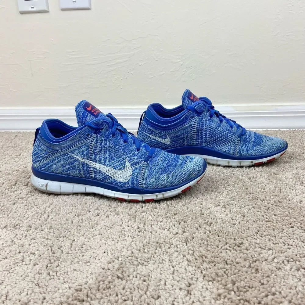 Nike Free TR Flyknit Running Shoes - Racer Blue